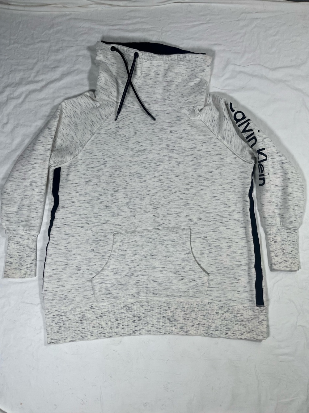 Calvin Klein Performance Heather Light Gray Funnel Neck Pullover Extra Large